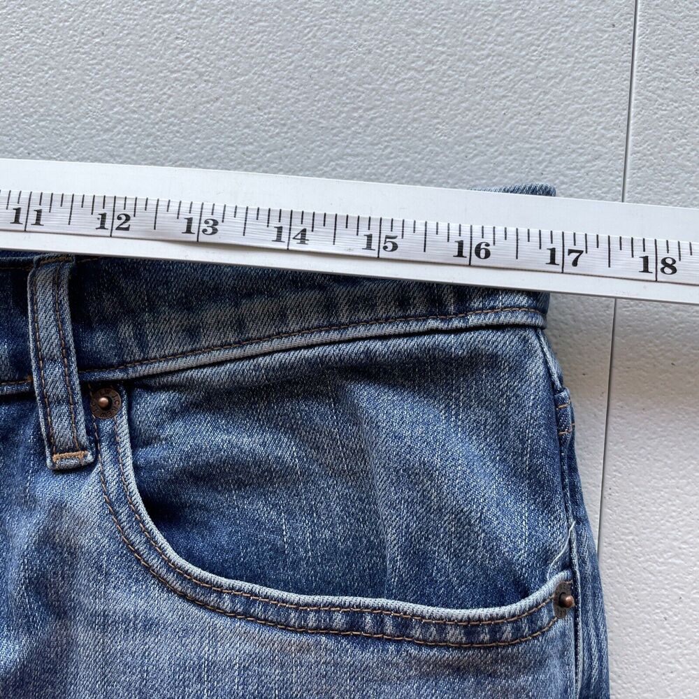 J.Crew Factory Jeans Men Slim Straight Flex 32X34 (33.5X33.5 Actual) Blue Denim - Picture 10 of 13